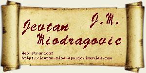 Jevtan Miodragović vizit kartica